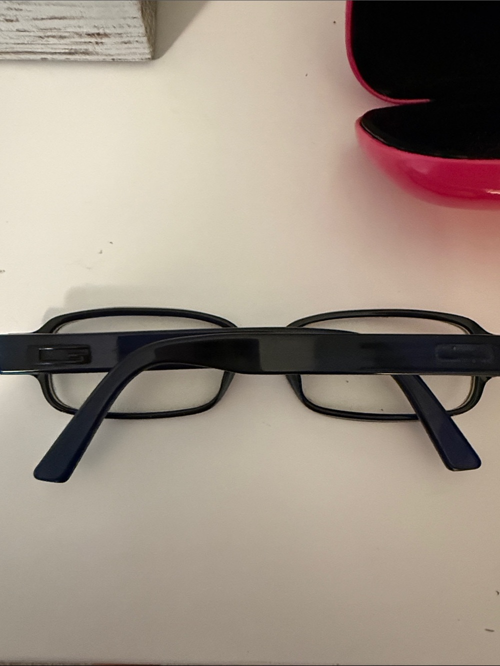 Gucci Men's Rectangular Black and Navy Glasses